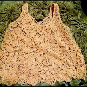 Light Pink Crochet Tank